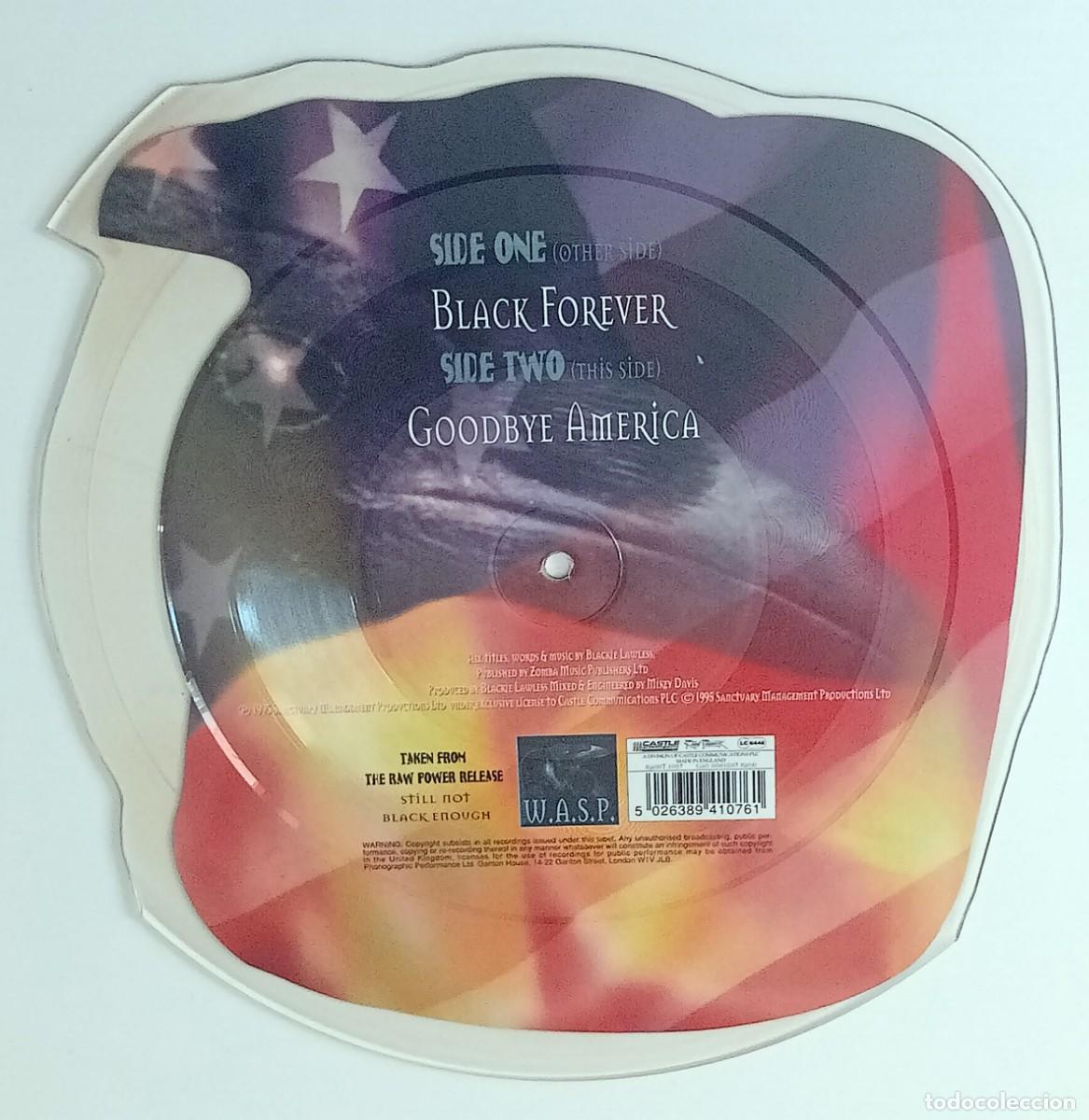 Discos de vinilo: W.A.S.P. - BLACK FOREVER CUT SHAPE PICTURE DISC - Foto 2