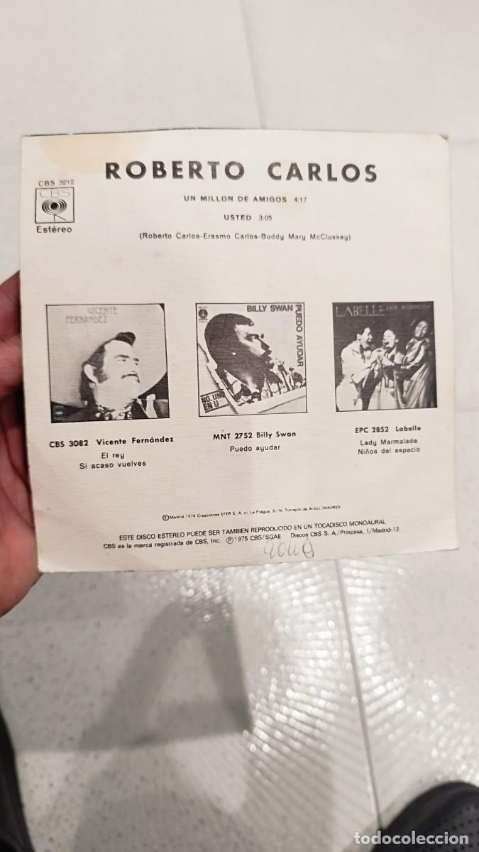 Discos de vinilo: Roberto Carlos &ndash; Un Millon De Amigos. Single 7&rdquo;. - Foto 2