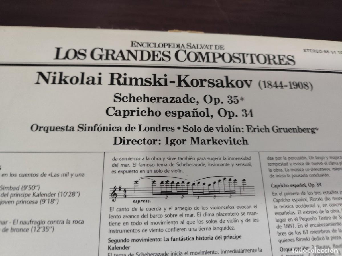Discos de vinilo: SCHEHERAZADE / KORSAKOV / IGOR MARKEVITCH / R12 / PHILIPS - Foto 5