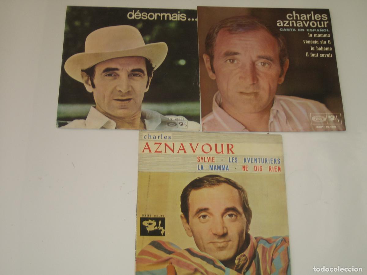 Discos de vinilo: DISCOFERTA - EPS/SINGLES - CHARLES AZNAVOUR - LOTE DE 3 - Foto 1