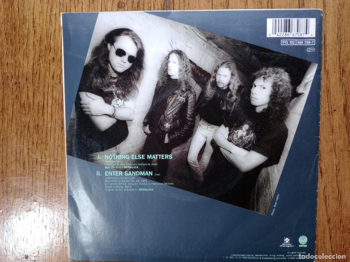 Discos de vinilo: Metallica - nothing else matters + enter sandman (live) - Foto 2