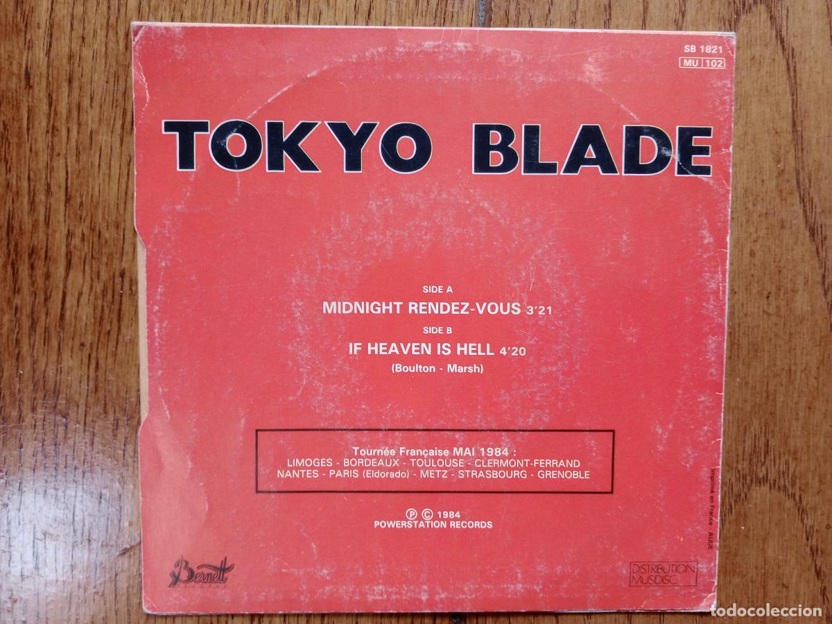 Discos de vinilo: Tokyo Blade - midnight rendez-vous + if heaven is hell - Foto 2