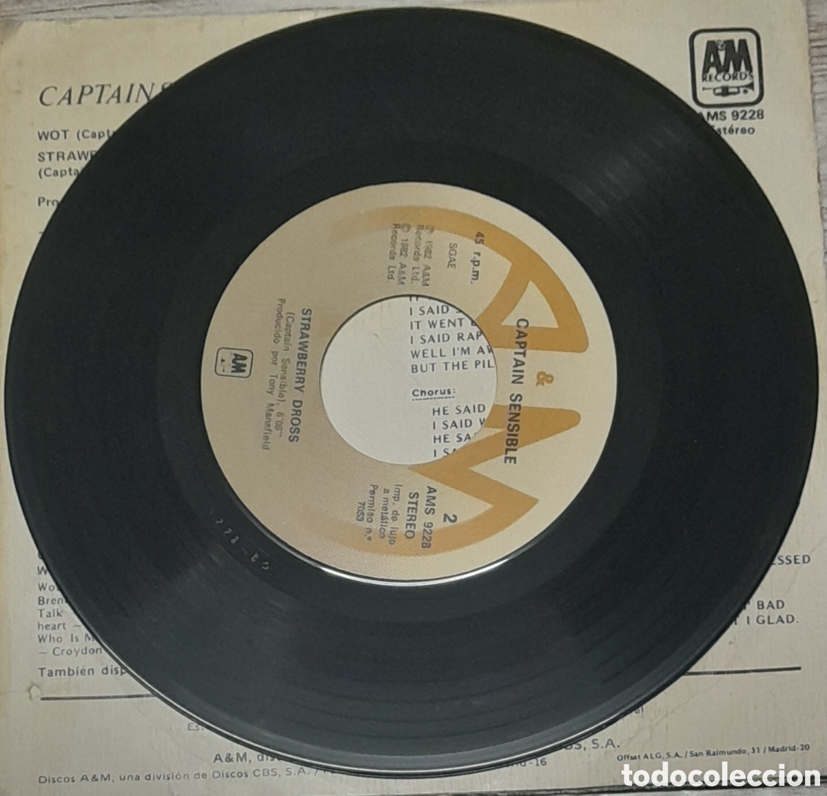 Discos de vinilo: CAPTAIN SENSIBLES - WOT! - CBS 1982 - Foto 4