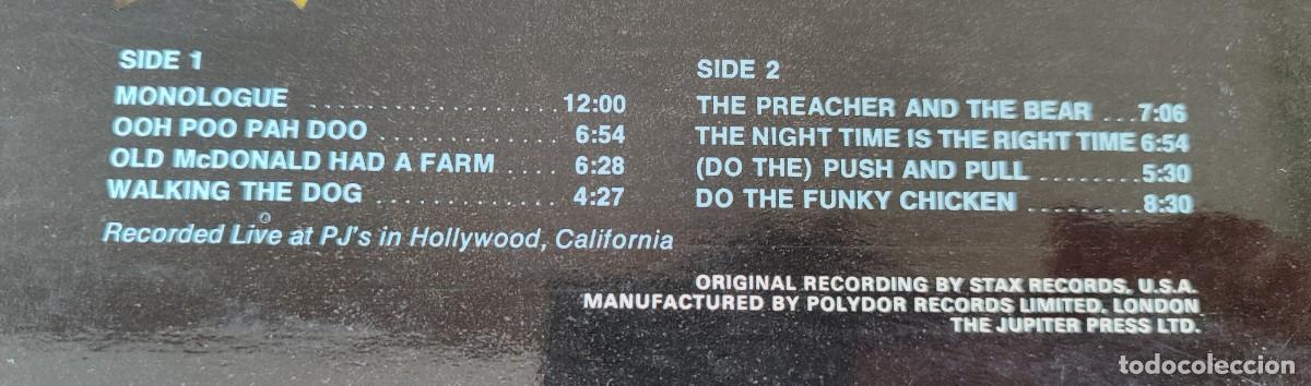 Discos de vinilo: RUFUS THOMAS LIVE DOING THE PUSH AND PULL AT PJ&acute;S. - Foto 3