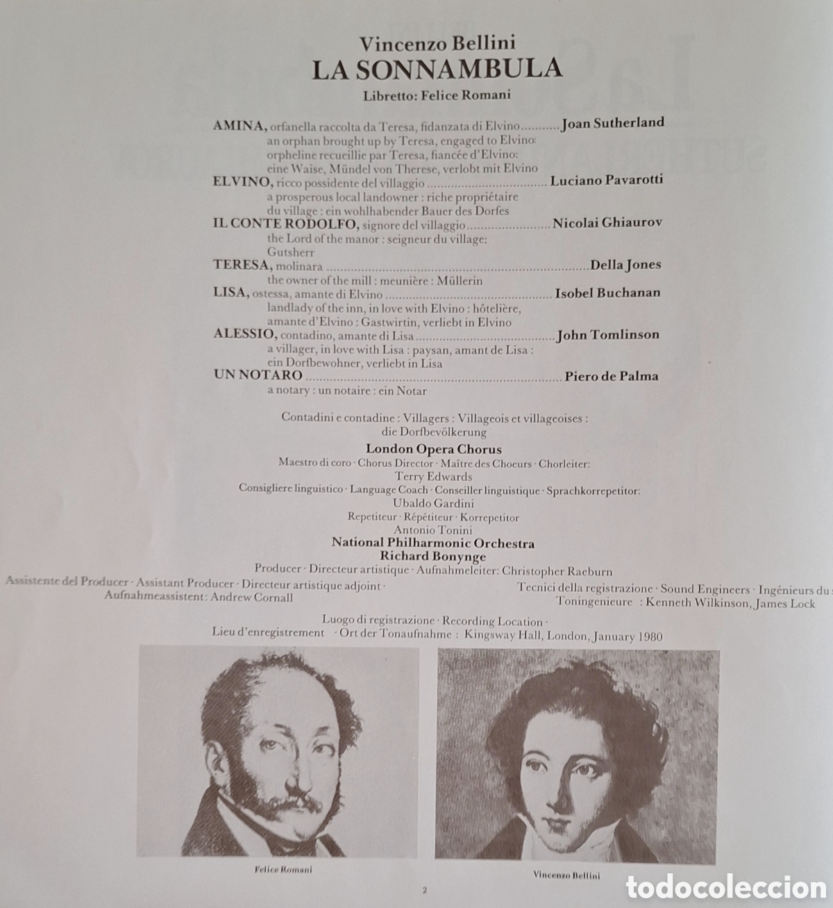 Discos de vinilo: Caja La Sonnambula. Bellini. Dtor: Boninge - Foto 3