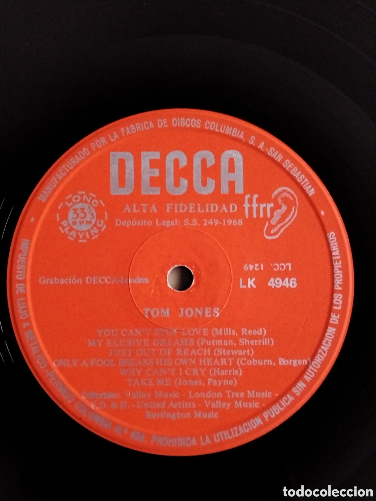 Discos de vinilo: Vinilo LP Delilah Tom Jones Decca - Foto 7