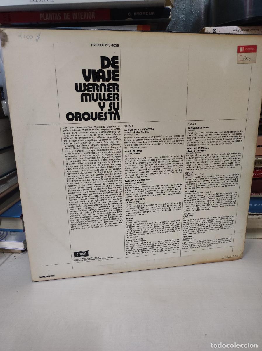 Discos de vinilo: Werner M&uuml;ller Y Su Orquesta &ndash; De Viaje - Foto 2