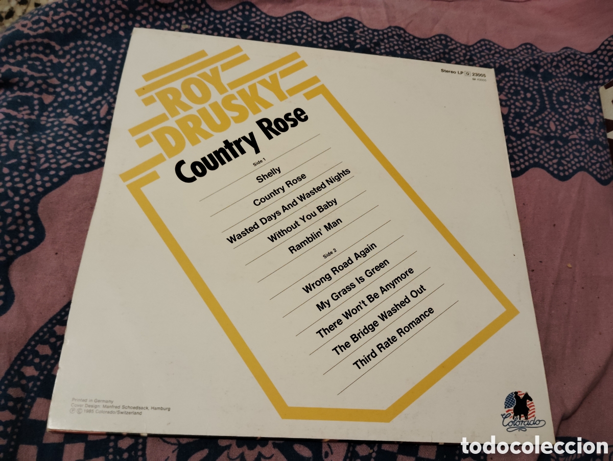 Discos de vinilo: ROY DRUSKY - COUNTRY ROSE ( 1985 ) - Foto 2