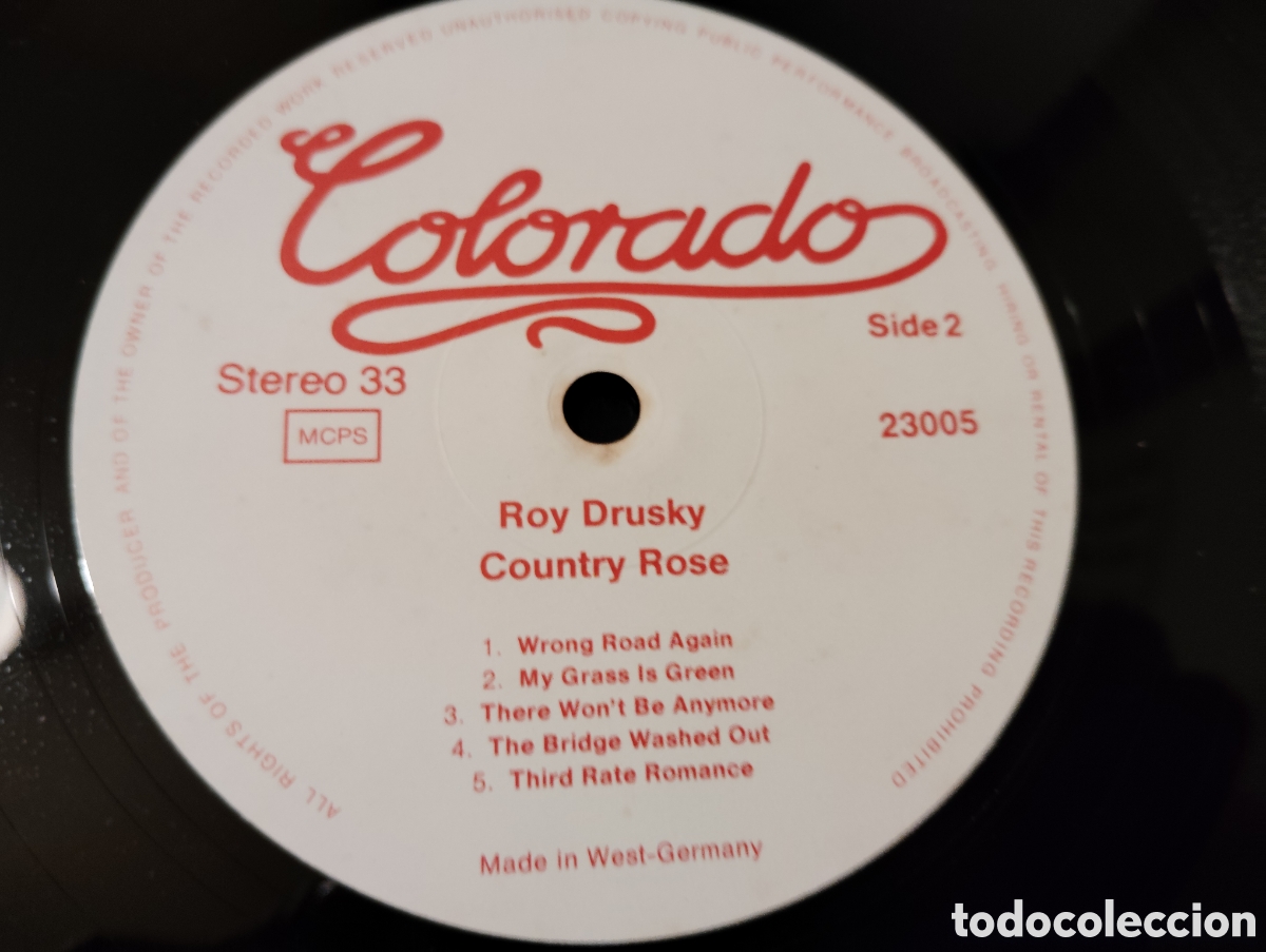 Discos de vinilo: ROY DRUSKY - COUNTRY ROSE ( 1985 ) - Foto 3