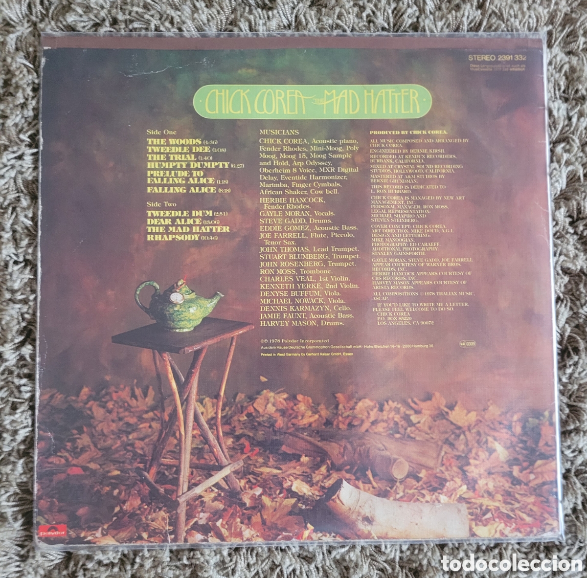 Discos de vinilo: Chick Corea Mad Hatter Lp. - Foto 2