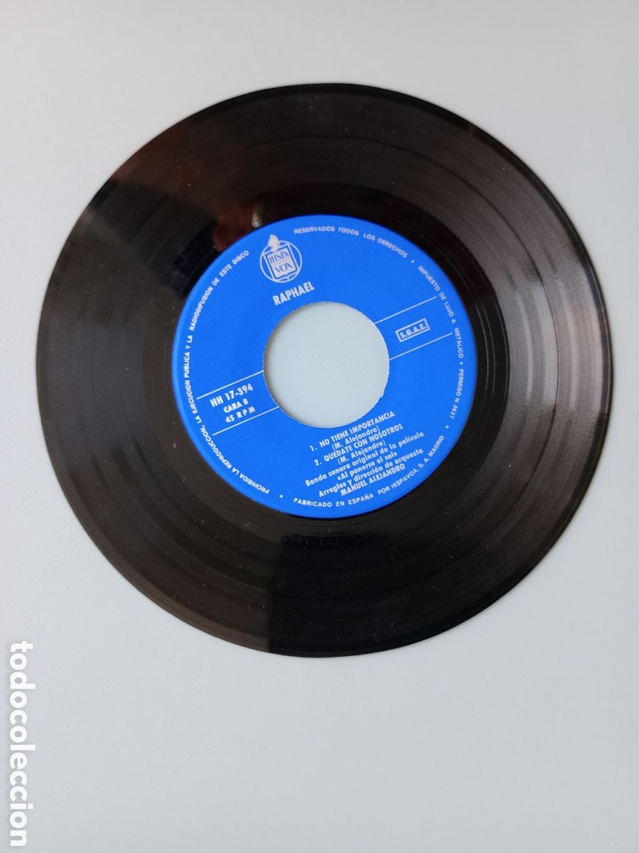 Discos de vinilo: Raphael eurovisi&oacute;n 67. EP - Foto 4