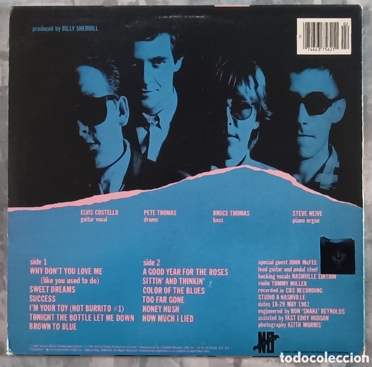 Discos de vinilo: Elvis Costello, 1981 - Almost Blue - Foto 2