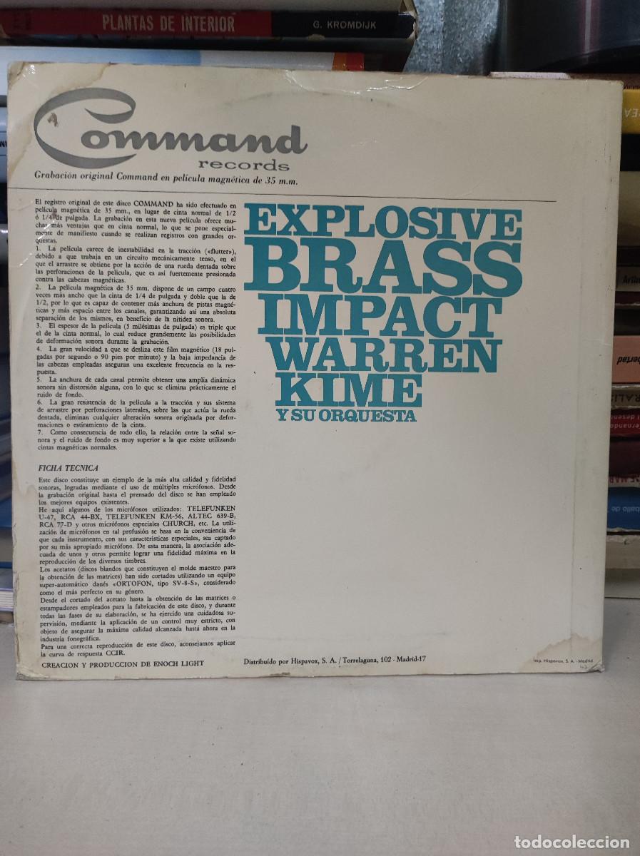 Discos de vinilo: Warren Kime Y Su Orquesta &ndash; Explosive Brass Impact - Foto 2
