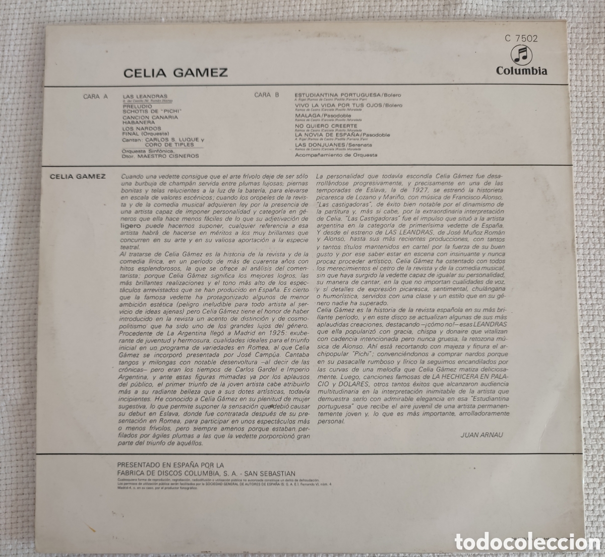 Discos de vinilo: celia gamez las leandras - Foto 2