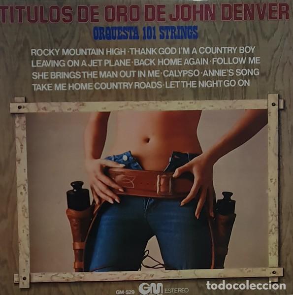 Discos de vinilo: 101 Strings &lrm;&ndash; Titulos De Oro De John Denver - Foto 1