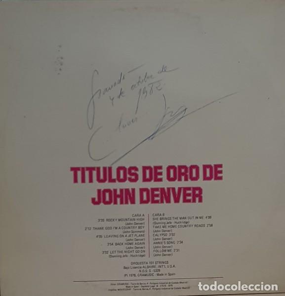 Discos de vinilo: 101 Strings &lrm;&ndash; Titulos De Oro De John Denver - Foto 2