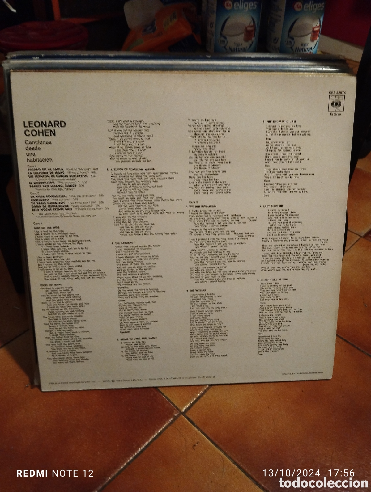 Discos de vinilo: LEONARD COHEN, SONGS FROM A ROOM - Foto 2