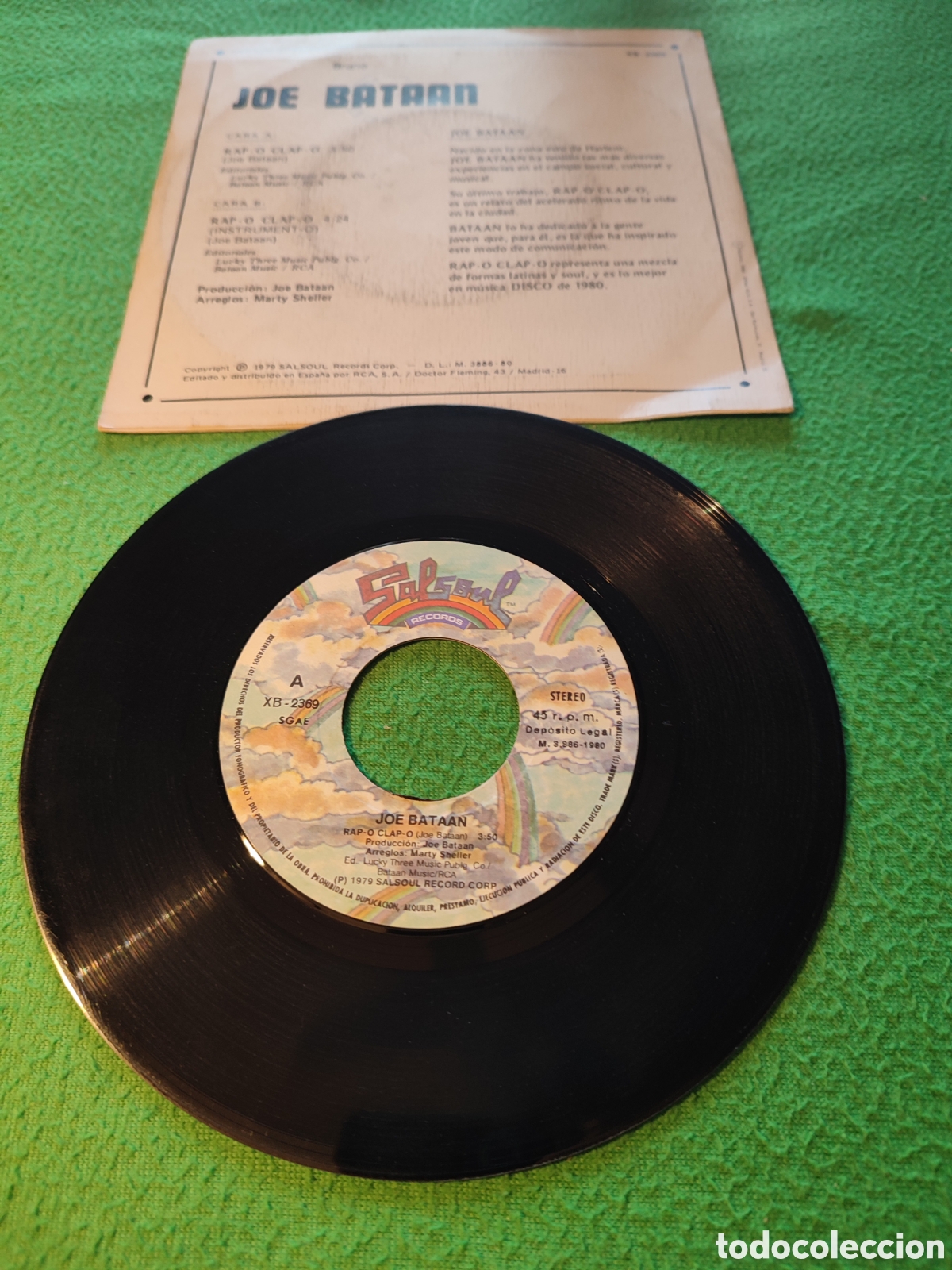 Discos de vinilo: Joe Bataan - Rap-O-Clap-O Vinilo Single - Foto 2