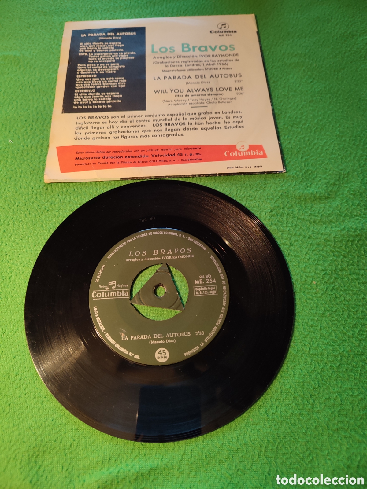 Discos de vinilo: Los Bravos - La parada del autob&uacute;s - Foto 2