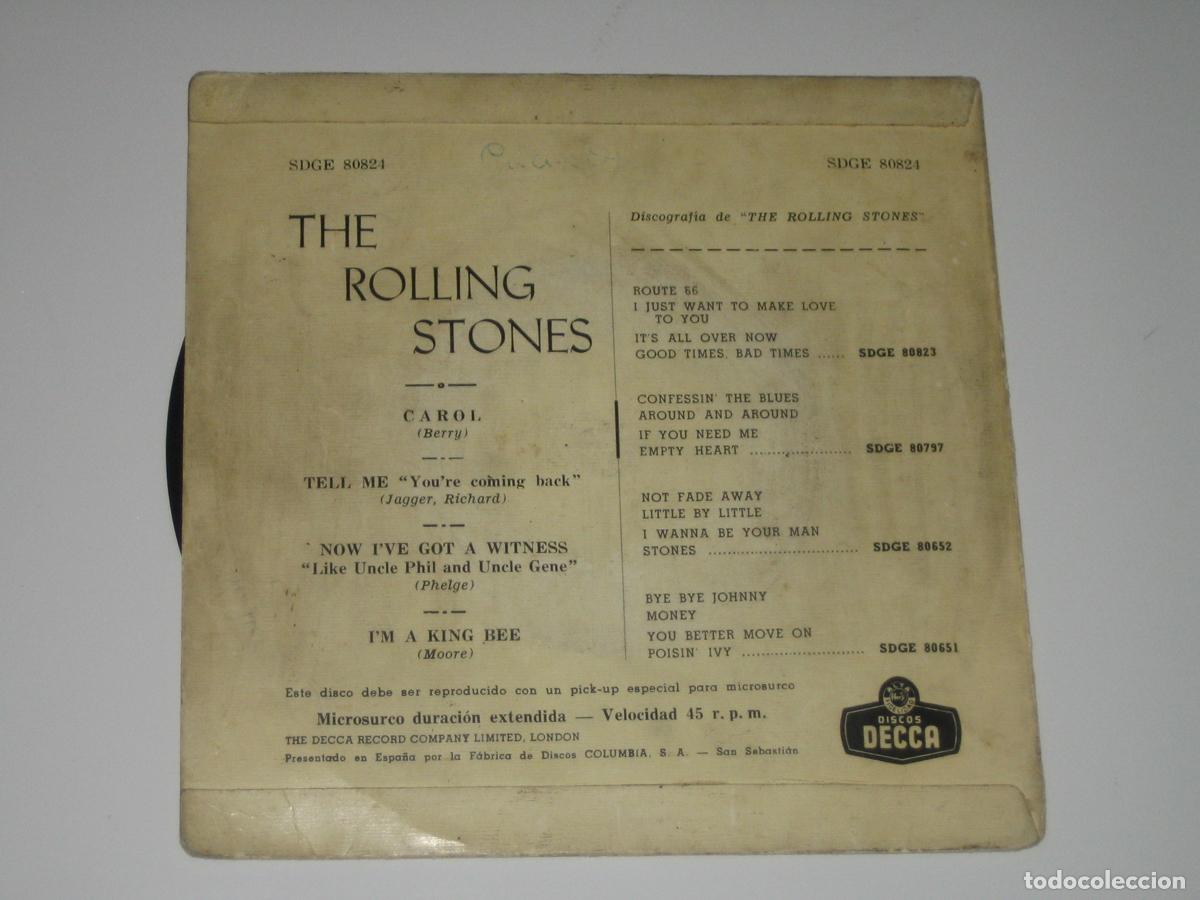 Discos de vinilo: DISCOFERTA - EPS/SINGLES - THE ROLLING STONES - ED. ESP. 1964 - Foto 2