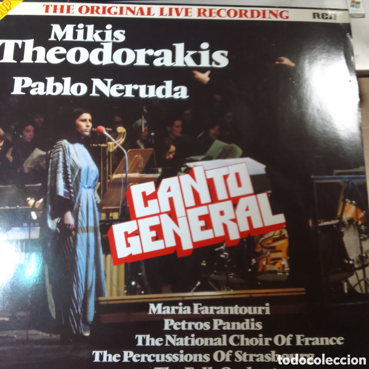 Discos de vinilo: MIKIS THEODORAKIS PABLO NERUDA DOBLE LP - Foto 1