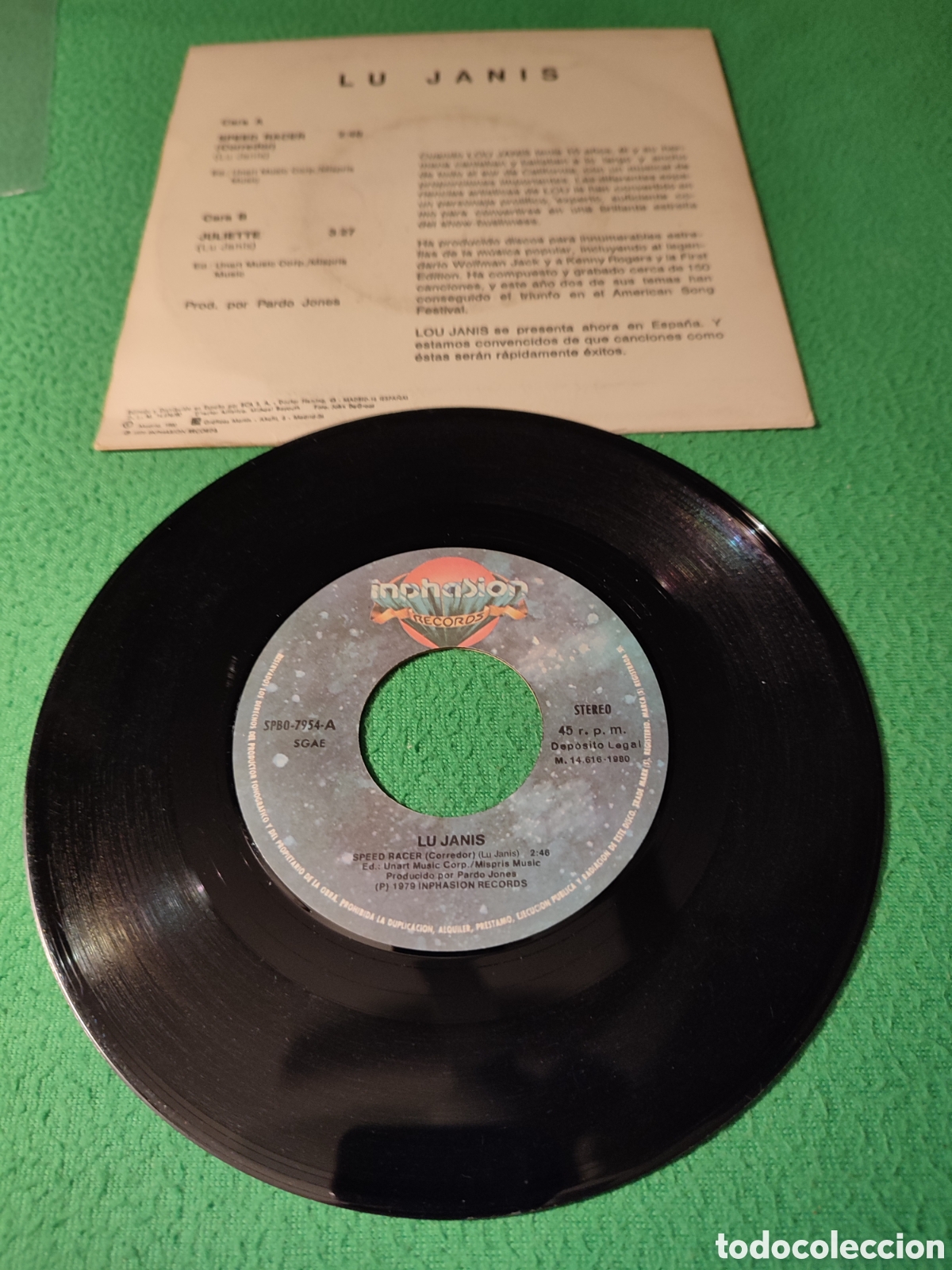 Discos de vinilo: Lu Janis - Speed Racer Vinilo Single - Foto 2