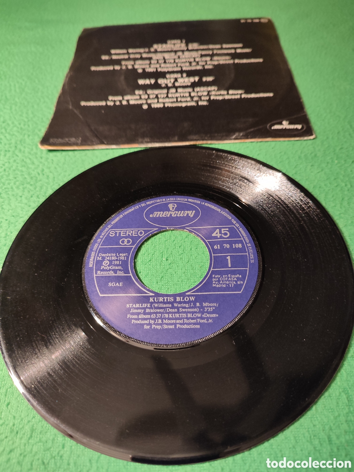 Discos de vinilo: Kurtis Blow - Starlife Vinilo Single - Foto 2