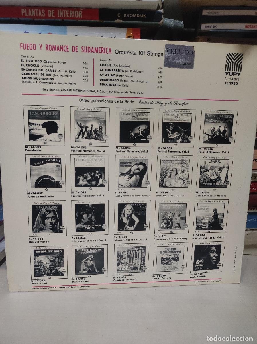 Discos de vinilo: FUEGO Y ROMANCE DE SUDAMERICANO - Foto 2