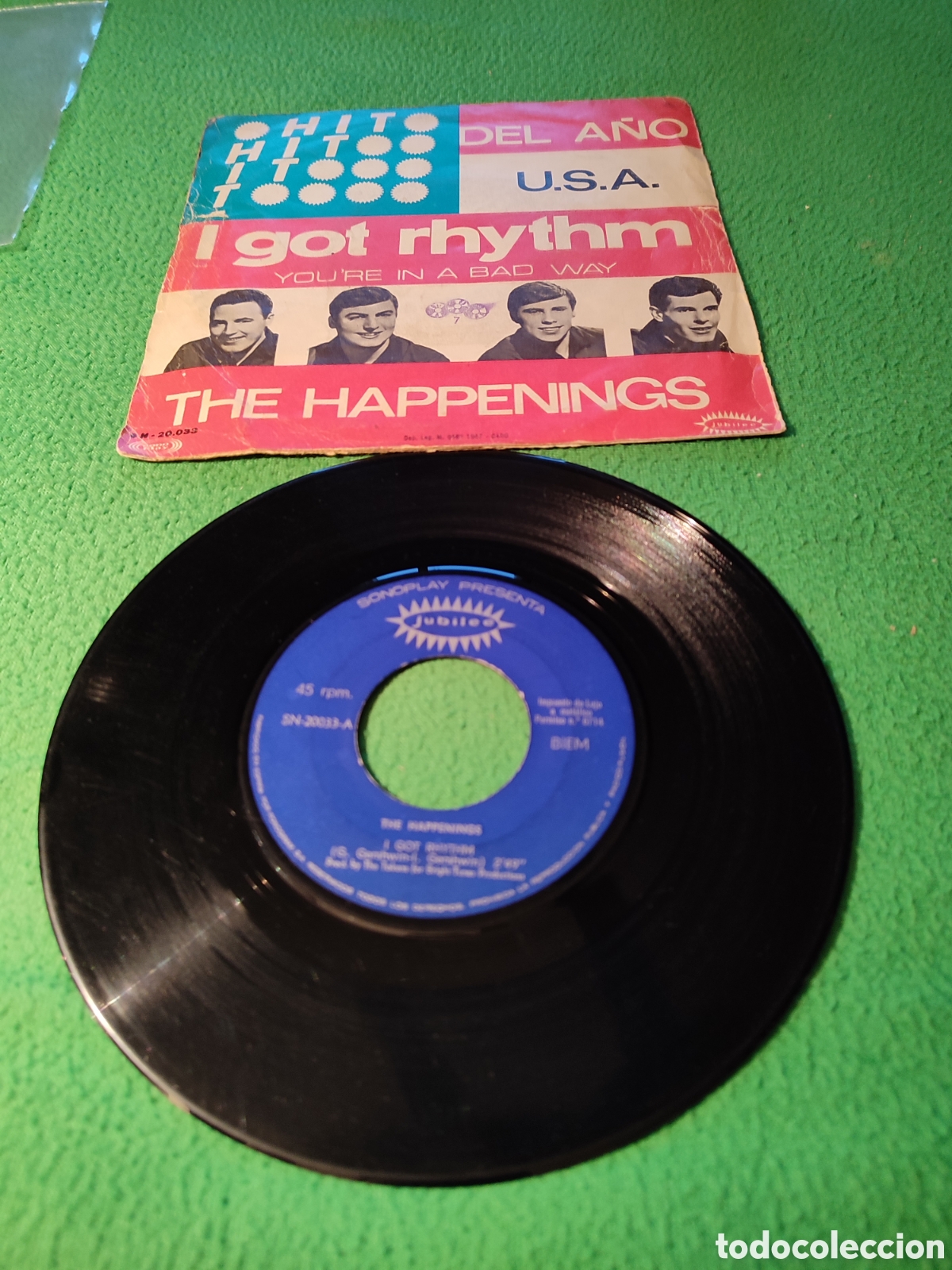 Discos de vinilo: The Happenings - I got rhythm - Foto 2