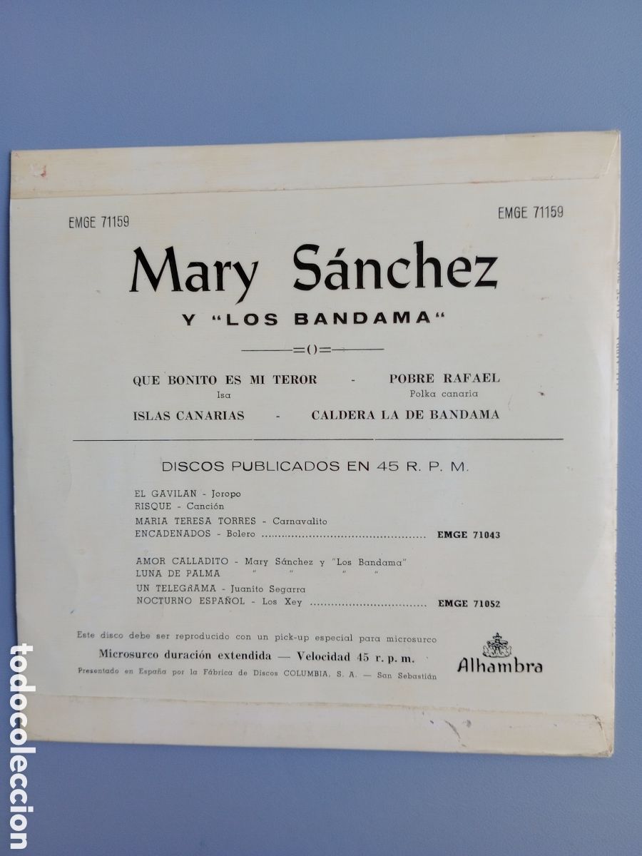 Discos de vinilo: Mara S&aacute;nchez y los Bandama. EP - Foto 2
