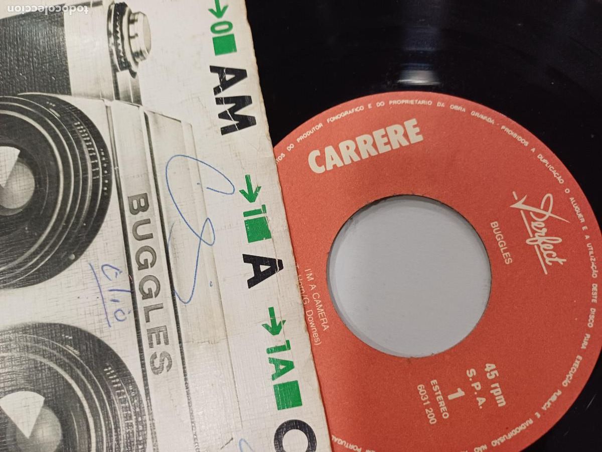 Discos de vinilo: BUGGLES/I AM A CAMERA/SINGLE. - Foto 2