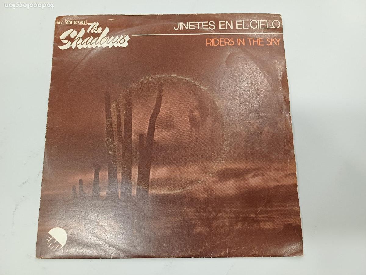 Discos de vinilo: THE SHADOWS/JINETES EN EL CIELO/SINGLE. - Foto 1