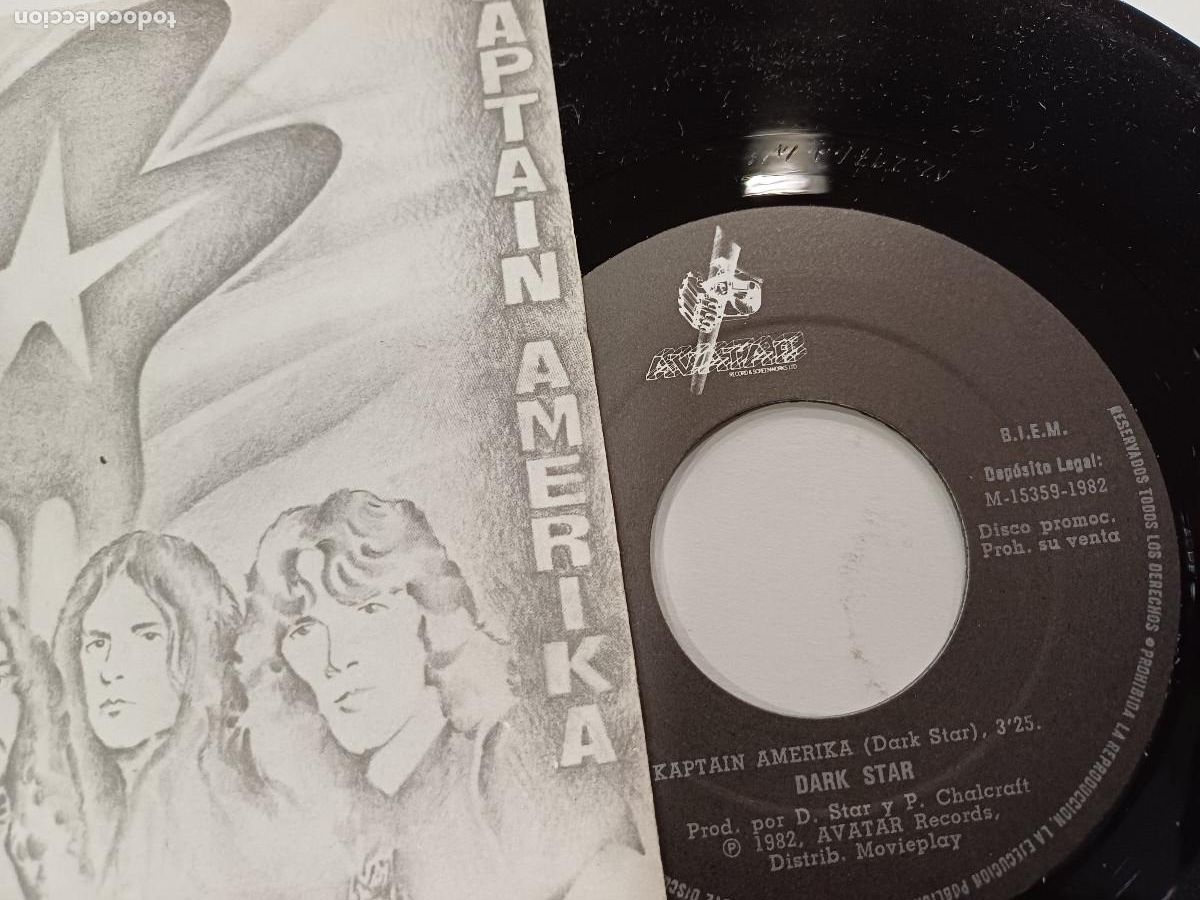 Discos de vinilo: DARK STAR/KAPTAIN AMERIKA/SINGLE PROMOCIONAL. - Foto 2