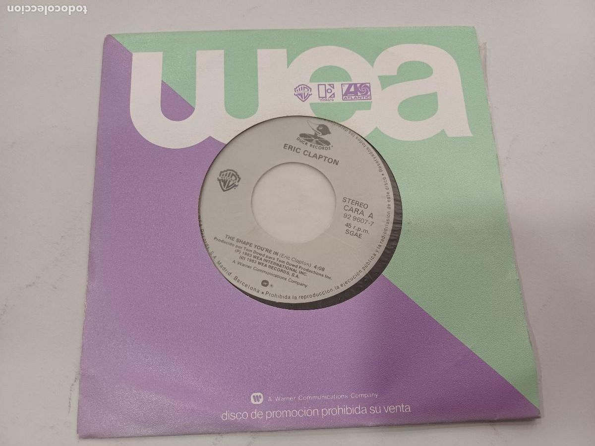 Discos de vinilo: ERIC CLAPTON/TRANQUILA LINDA/SINGLE PROMOCIONAL. - Foto 4