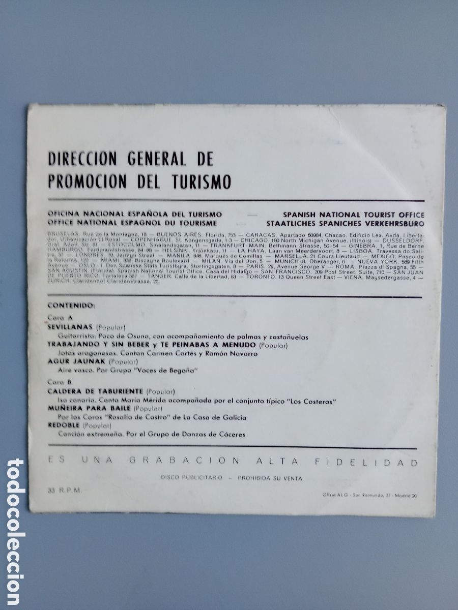 Discos de vinilo: Folklore musical de Espa&ntilde;a. EP - Foto 2