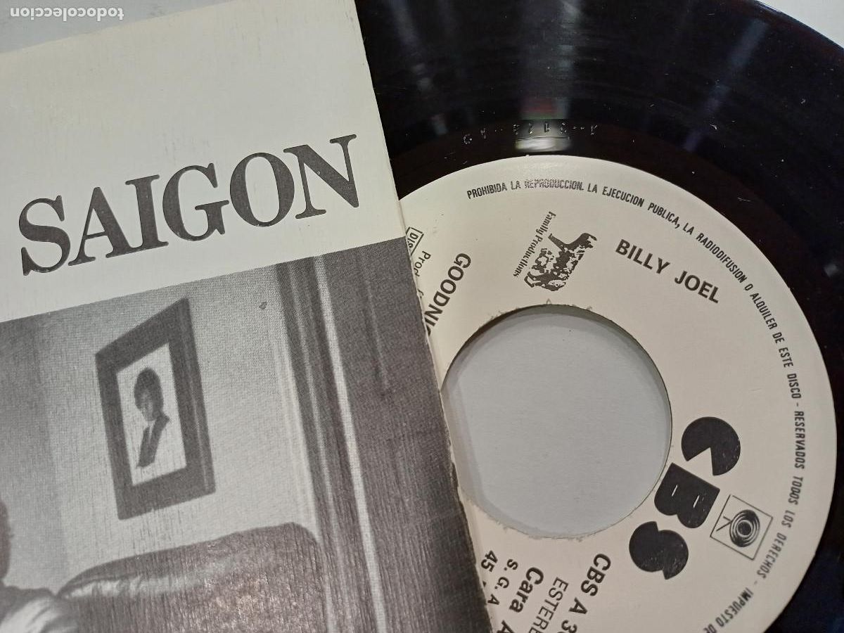 Discos de vinilo: BILLY JOEL/GOODNIGHT SAIGON/SINGLE PROMOCIONAL. - Foto 2