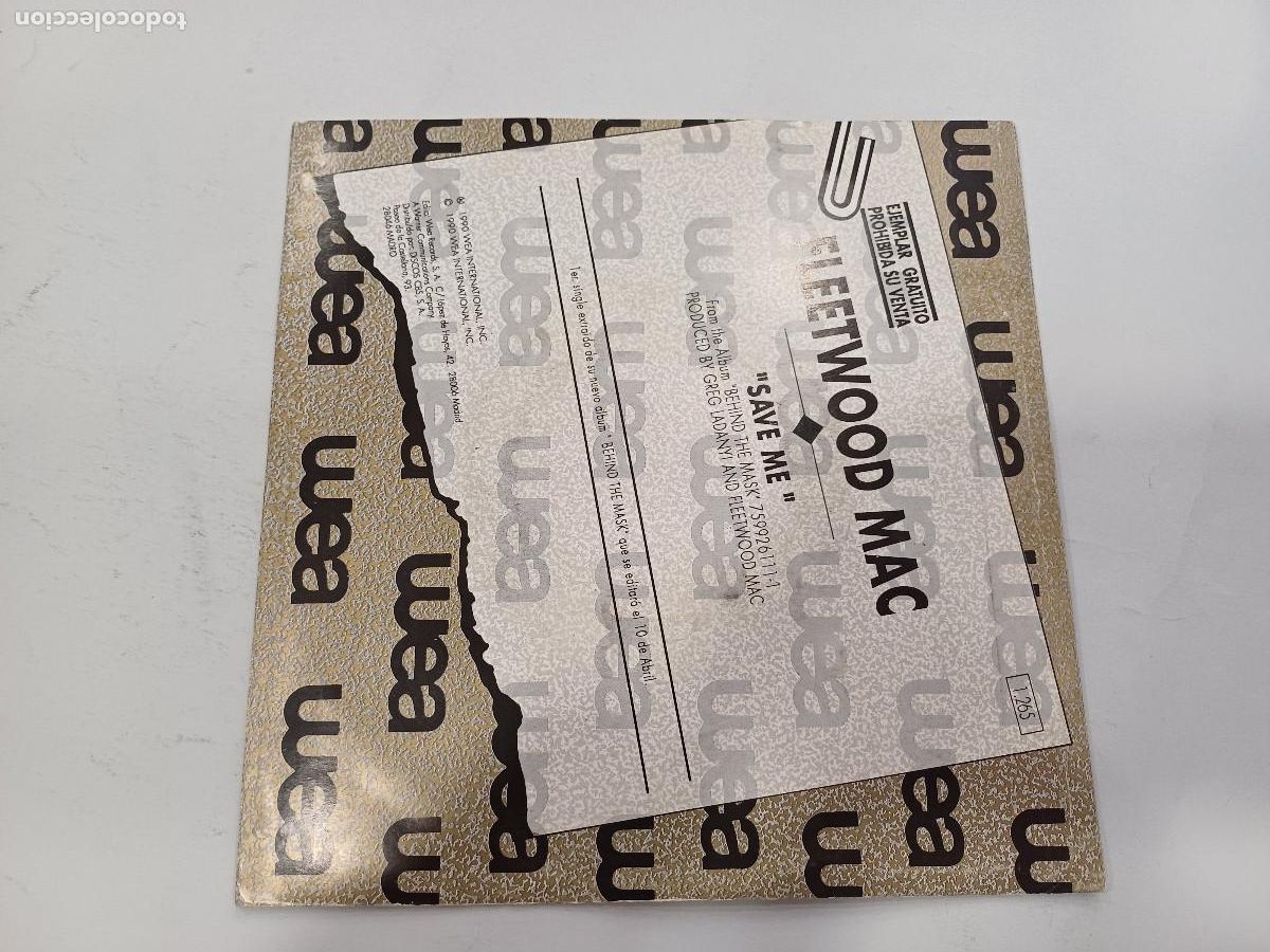 Discos de vinilo: FLEETWOOD MAC/SAVE ME/SINGLE PROMOCIONAL. - Foto 3