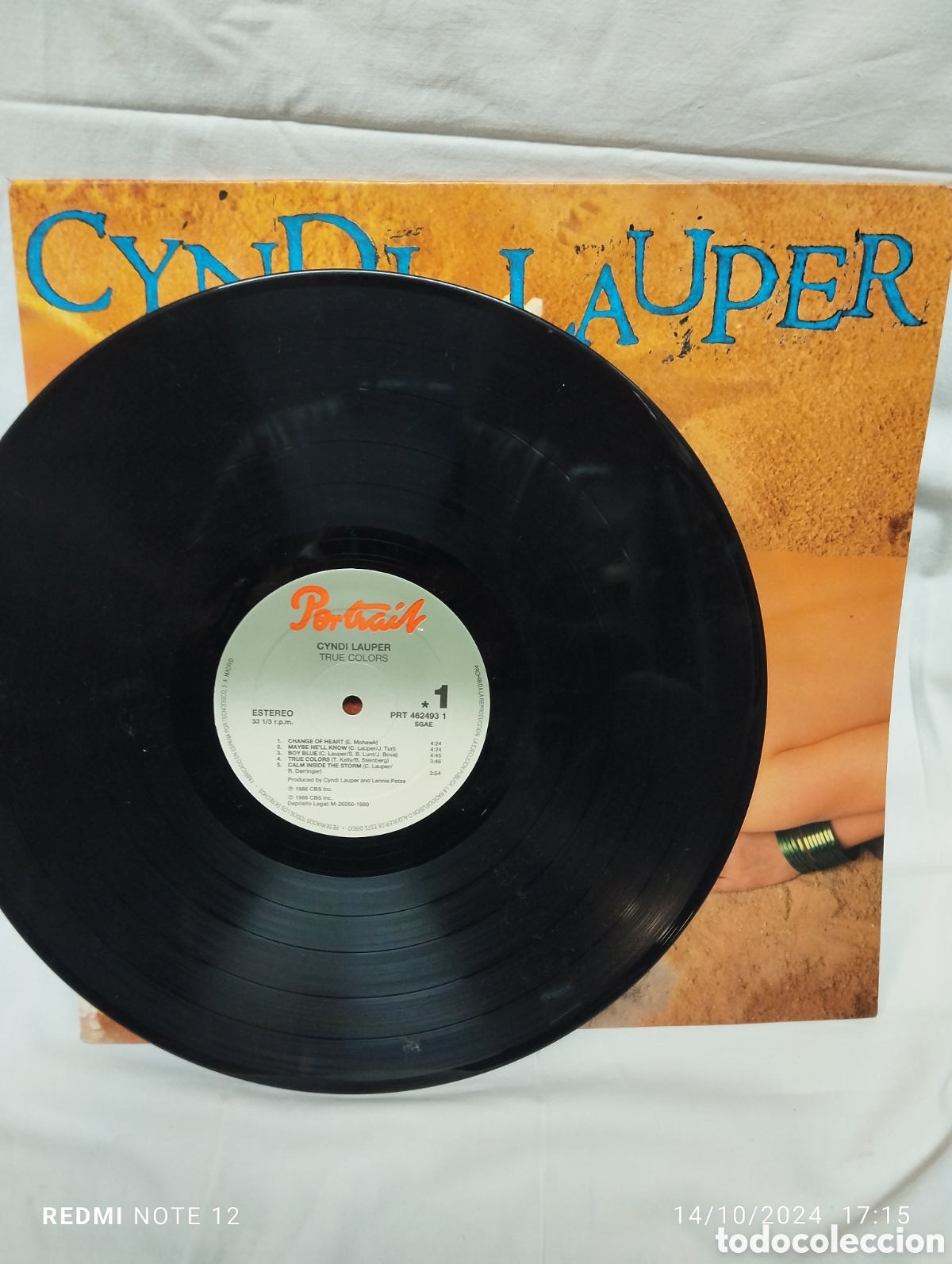 Discos de vinilo: CYNDI LAUPER , TRUE COLORS - Foto 3