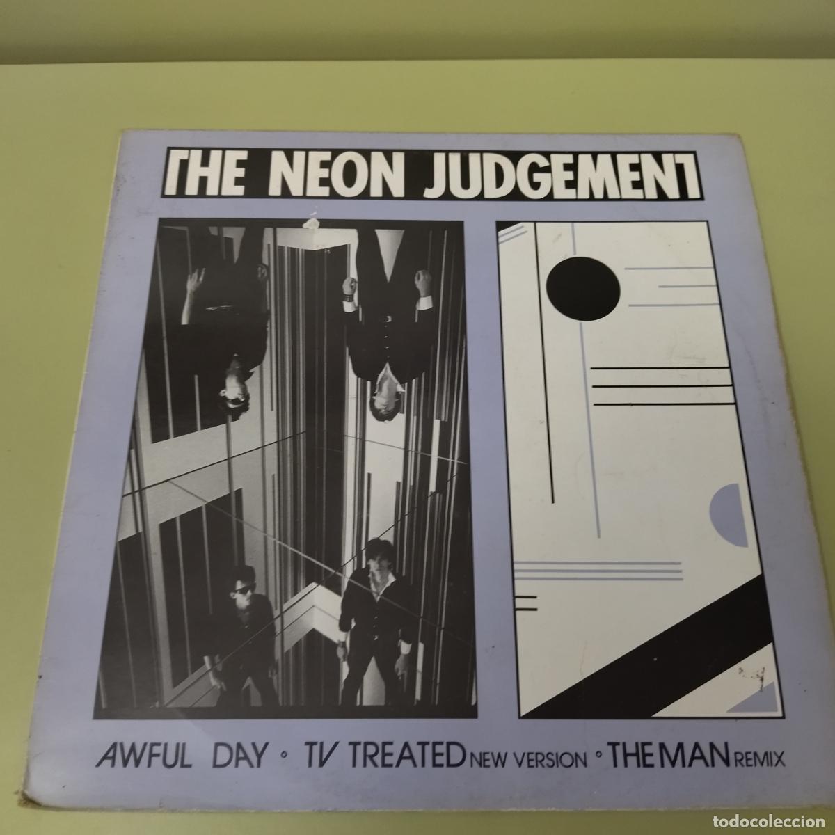 Discos de vinilo: MAXI SINGLE DISCO THE NEON JUDGEMENT AWFUL DAY - Foto 1
