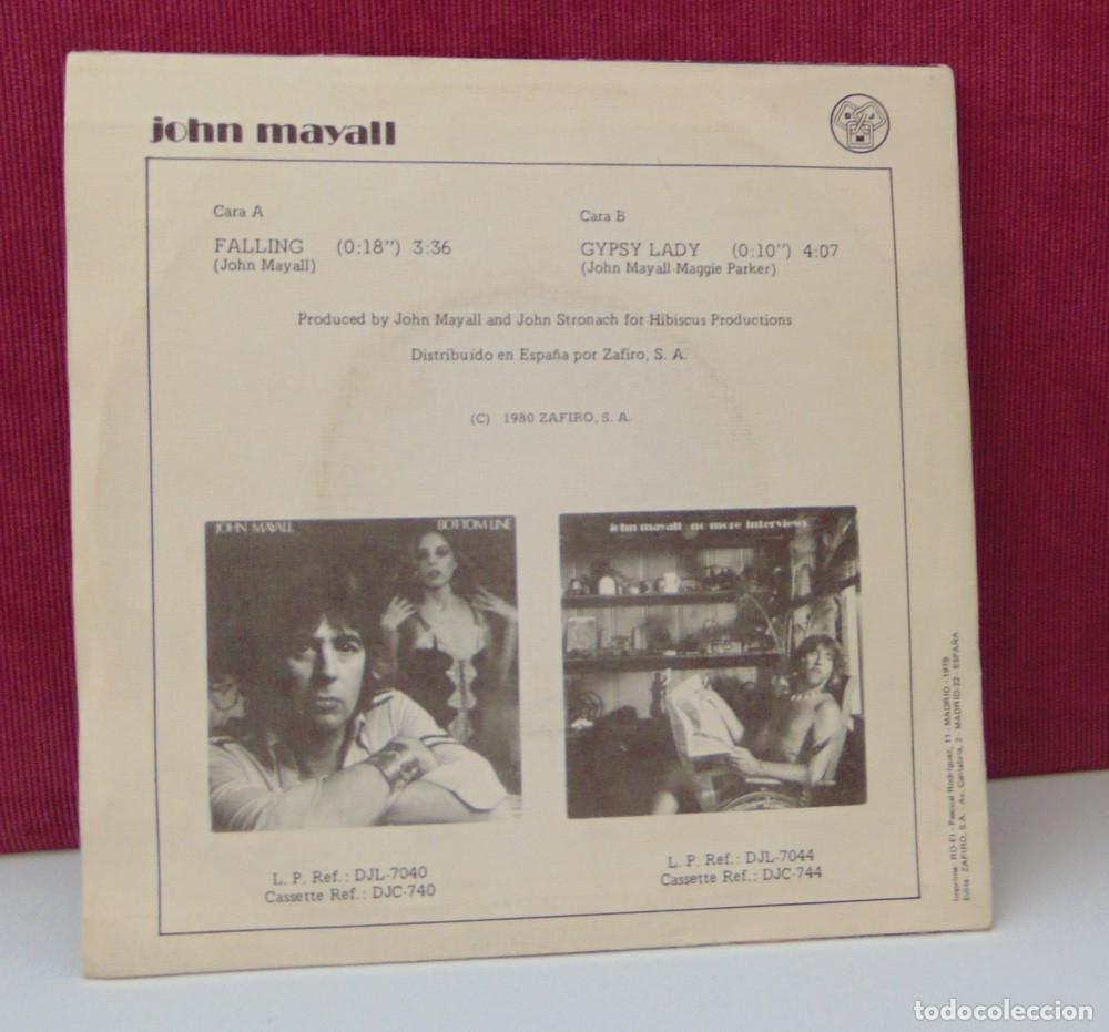 Discos de vinilo: JOHN MAYALL - FALLING - GYPSY LADY - SINGLE 1979 - Foto 2