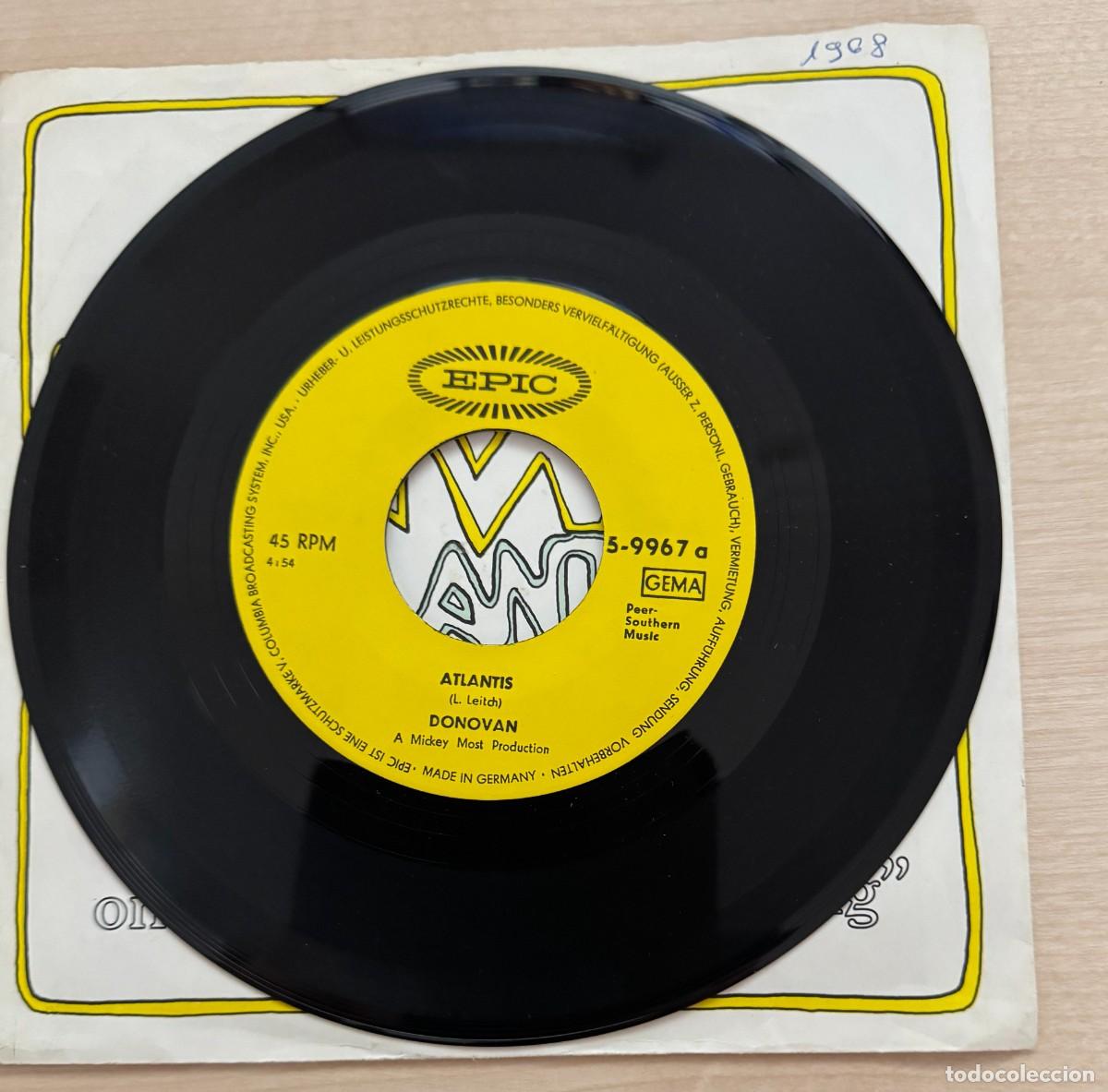 Discos de vinilo: Donovan 45t Atlantis VG++ EX - Foto 2