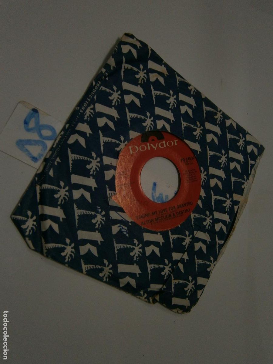 Discos de vinilo: ANTIGUO SINGLE - ALTON MCCLAIN & DESTINY - Foto 1
