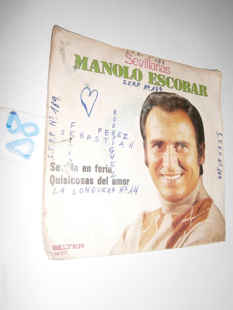 Discos de vinilo: ANTIGUO SINGLE - MANOLO ESCOBAR - Foto 1