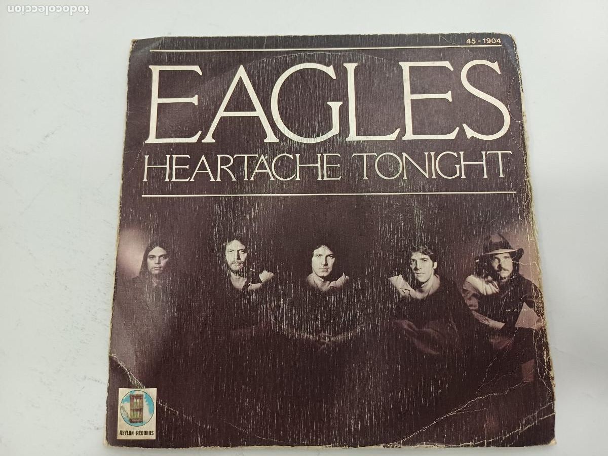 Discos de vinilo: EAGLES/HEARTACHE TONIGHT/SINGLE. - Foto 1
