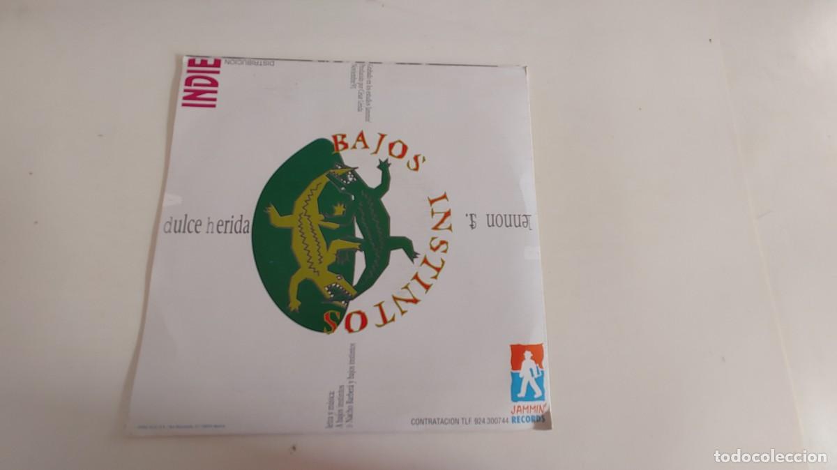 Discos de vinilo: BAJOS INSTINTOS-SINGLE DULCE HERIDA - Foto 2