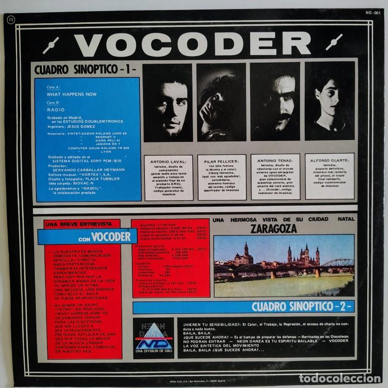 Discos de vinilo: Vocoder. &iquest;Que sucede ahora? Dro, Spain 1984 Maxi-LP - Foto 2