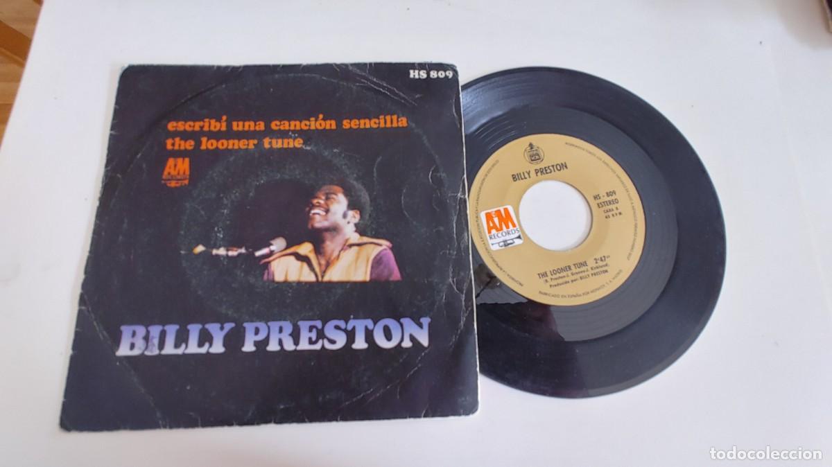 Discos de vinilo: BILLY PRESTON-SINGLE ESCRIBI UNA CANCION SENCILLA - Foto 1