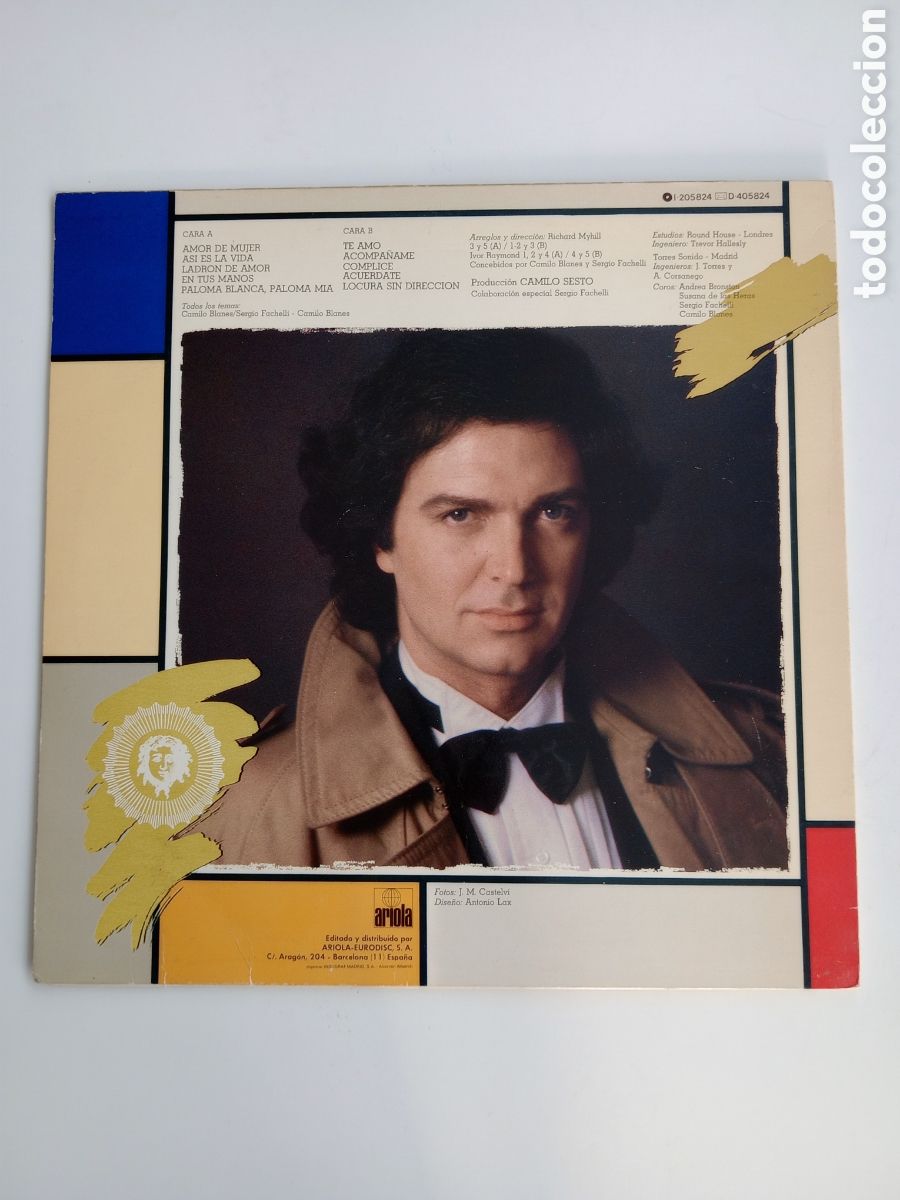 Discos de vinilo: Camilo Sexto. Amanecer 84. LP - Foto 2