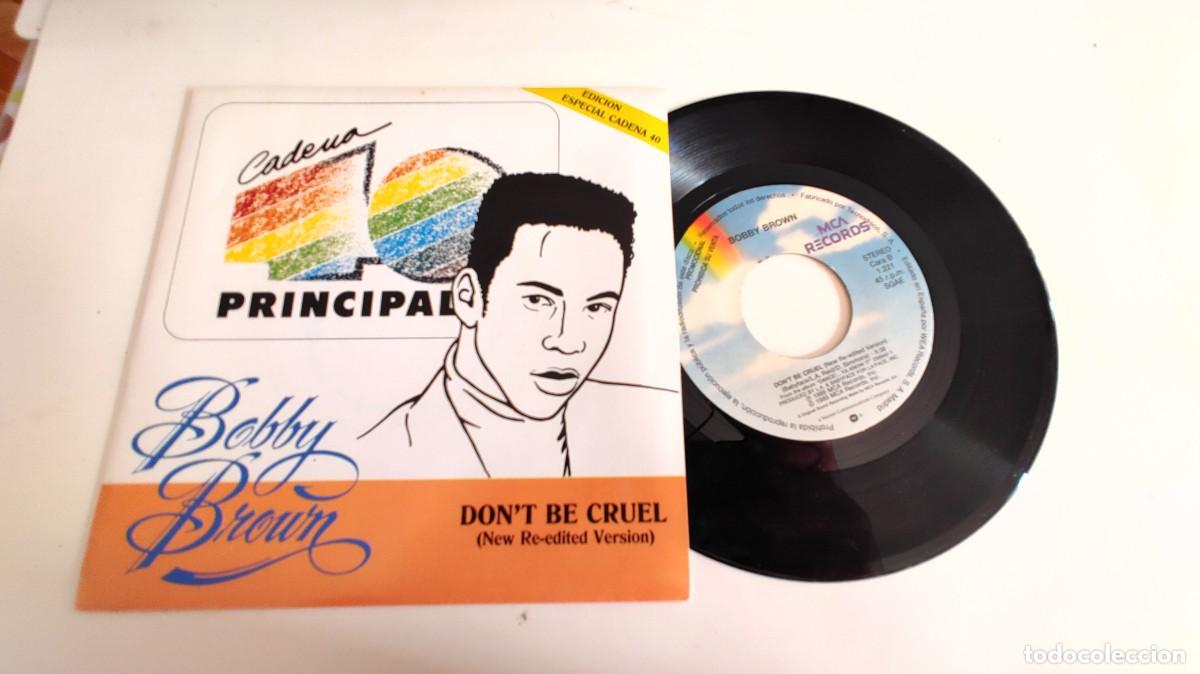 Discos de vinilo: BOBBY BROWN-SINGLE DON&acute;T BE CRUEL-MISMA CARA - Foto 1