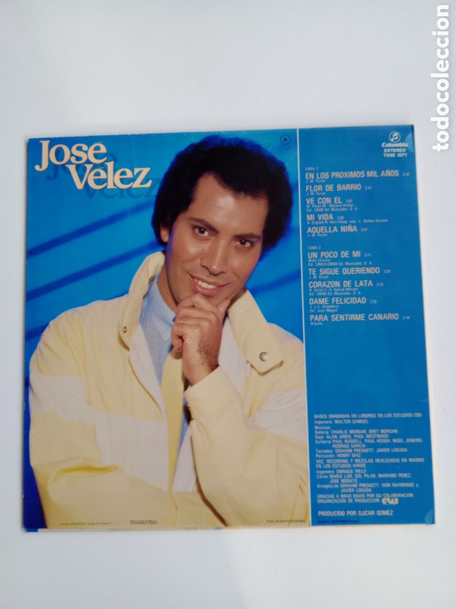Discos de vinilo: Jos&eacute; V&eacute;lez. Me lo dice el coraz&oacute;n. LP - Foto 2
